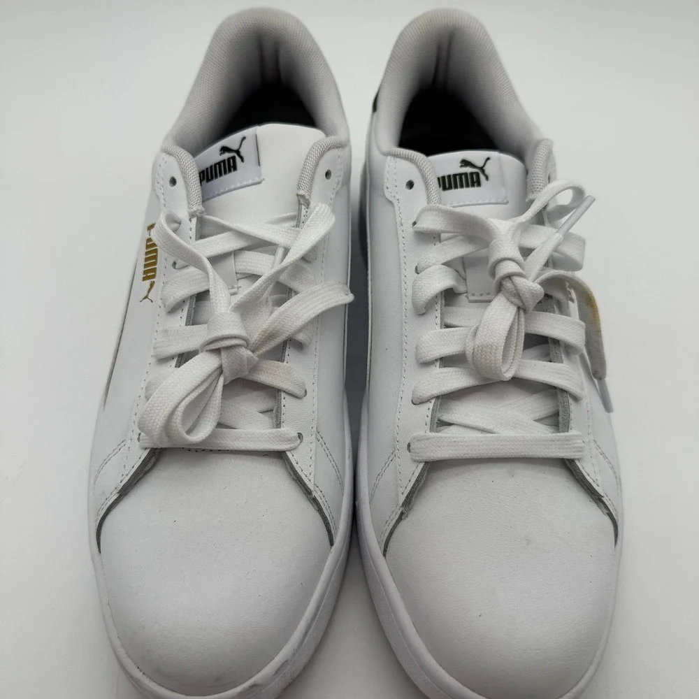 Puma Smash v2 White Gold Casual Sneakers Men's Size 10.5 Store‎ Try-On